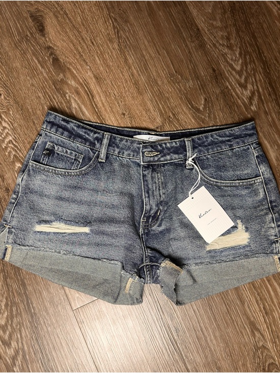 KanCan Pants - Kancan Women's Distressed Denim Shorts in Medium Blue / BNWT